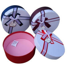 Round Gift Box with Ribbon for Packing
